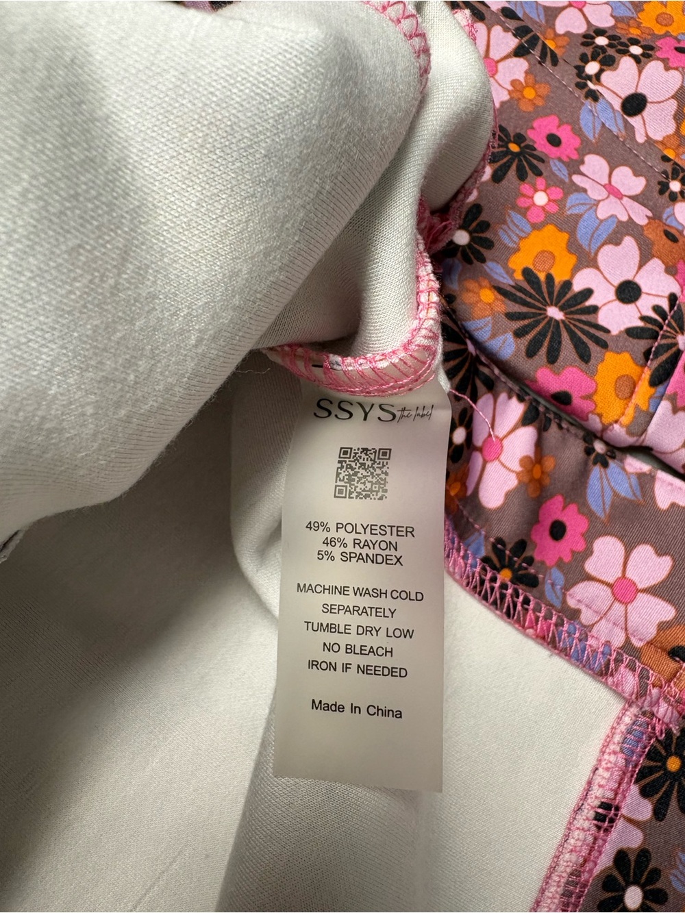 SSYS Pink Floral Half-Zip Women's Sweatshirt - Picture 5 of 8